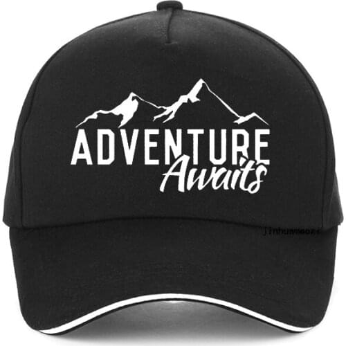 Adventure Awaits Mountain Women Baseball cap Cotton Casual Funny hat Outdoor sports adjustable snapback hats gorra hombre