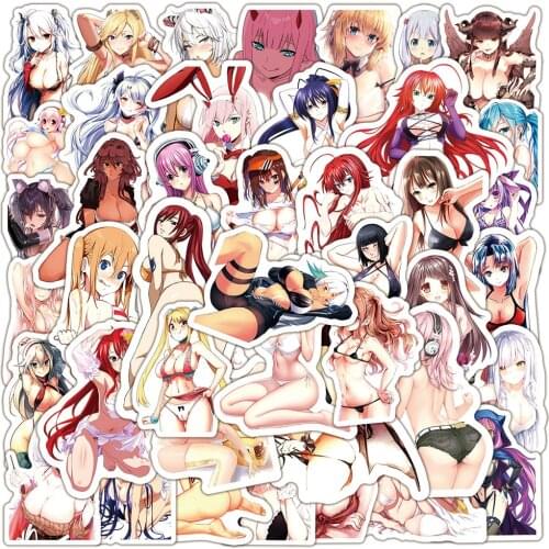 10/30/50PCS Anime Two-dimensional Sexy Girl Graffiti Sticker Personality Mobile Phone Water Cup Computer Sticker Wholesale