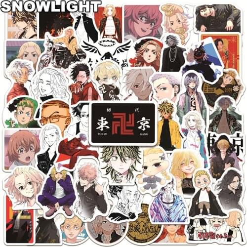 10/50pcs/set Cartoon Anime Tokyo Revengers Graffiti Stickers For Laptop Diy Luggage Phone Case Skateboard Kids Helmet Mixed