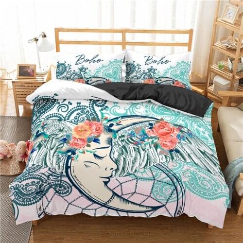 Luxury 3D Dreamcatcher Print 2/3Pcs Comfortable Kids Duvet Cover Pillowcase Bedding Sets Single Queen and King EU/US/AU Size