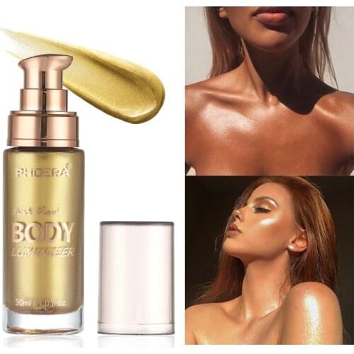 30ml Shimmer Color Face Body Makeup Bronzers Liquid Foundation Highlighter Cream Concealer Lotion