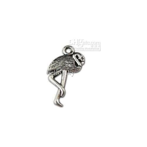 300pcs Tibetan silver Metal crane charm A11072