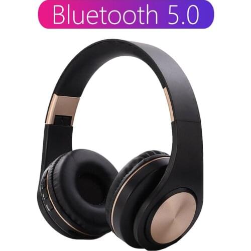 Tourya A1 Bluetooth 5.0 Wireless Headphone With HD MIC Headset Support Tf card Earphone Adjustable Foldable Headphone For phone