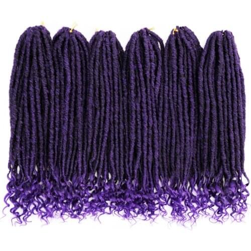 Black Star Goddess Locs Crochet Braiding Hair 16inch Synthetic Faux Locs Crochet Hair with Curly Ends Hair Extensions for Women
