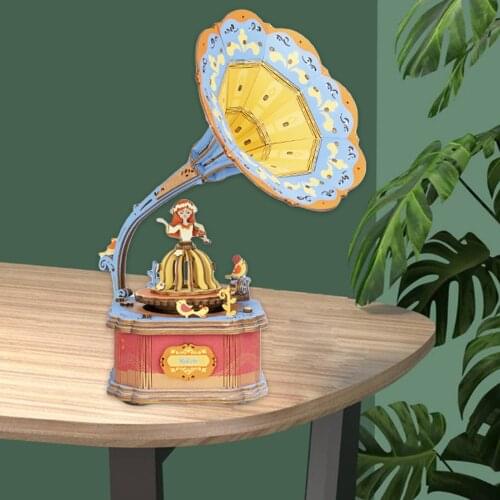 Wood Music Box Kit DIY Wooden Musical Box 3D Wooden Puzzle, Assembly Toys, Brain Teaser for Adult and Kid