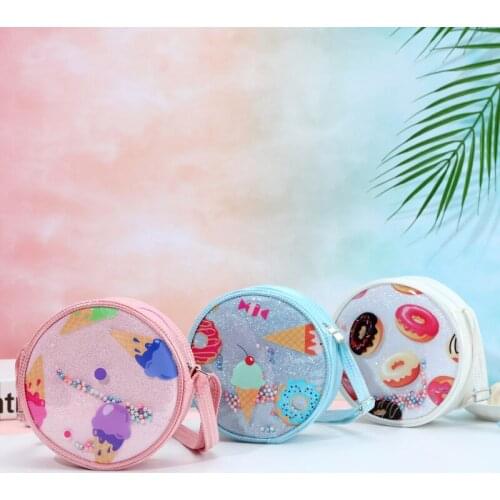 Unicorn Children Girls Cute Unicorn Animals Kids Keys Coin Purse Cute Princess Mini Round Handbag