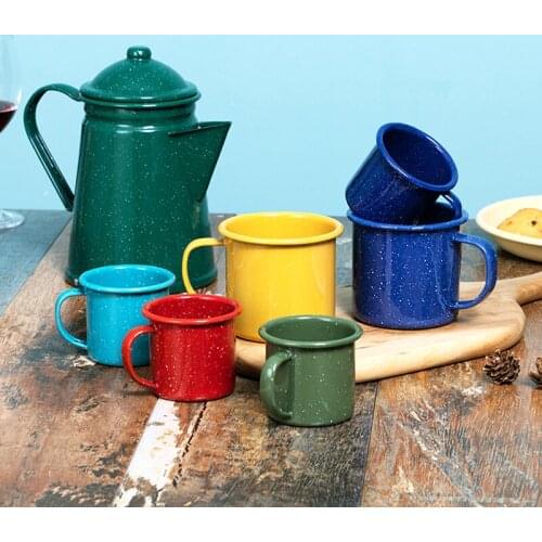 Enamel Starry Sky Cup Household Water Cup Couple Cups Mug Tooth Mug Drinking and Washing Gargle Cup Nostalgic Coffee Cup