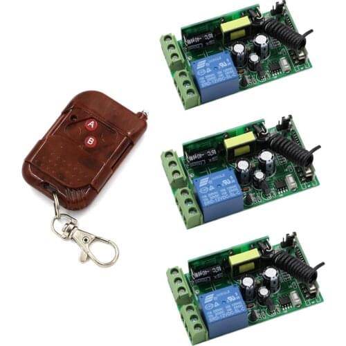 Hot Sale AC85V-250V 1CH RF Switch Learning Code Lighting Controllers and Receiver 1 Relay Wide Voltage Switch 315/433mhz