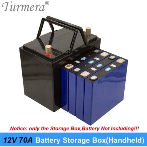 Turmera 12V Battery Storage Box for 3.2V 70Ah to 100Ah Lifepo4 Battery Use Can Build for Solar System Uninterrupted Power Supply