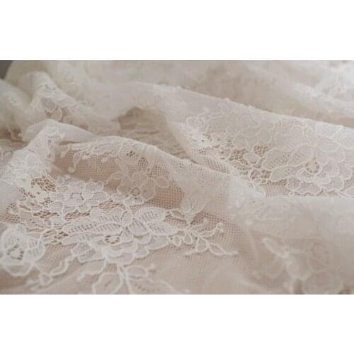 Ivory French Lace Fabric By The Yard Alencon Bridal Lace Fabric On Sale 2020 New Arrivals