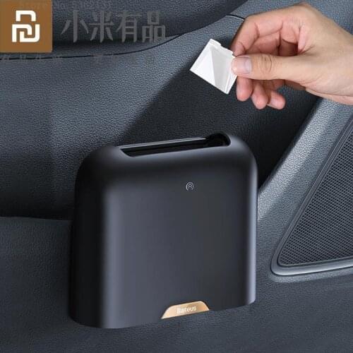 Youpin Baseus Intelligent Sensing Electric Car Trash Can Garbage Bucket Dustbin Rubbish Bag Holder Auto Trash Bin Organizer