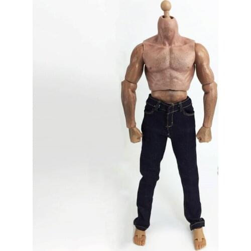 1/6 Scale Male Dark Blue Jeans Trousers Pants For 12" Figure Action Model Doll Body Accessory