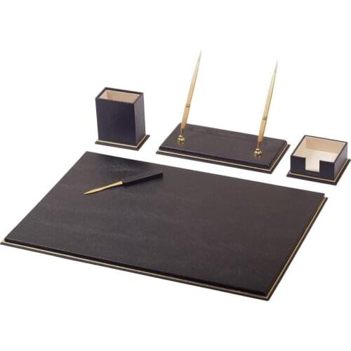 Real Cow Leather Desk Set 7 Accessories Desk Organizer Office Accessories Desk Accessories Office Organizer Desk Pad Pen Case