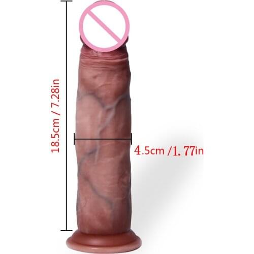 New Arrivals 7in Realistic Dildo With Suction Cup penis Fake Lesbian Adult Erotic Sliding Foreskin Female Masturbation Sex Toys