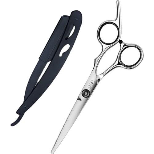 6'' JP 440C Hair Scissor Barber Hairdressing Cutting Professional Shear Stainless Steel Thinning Scissor Barbershop Salon Set