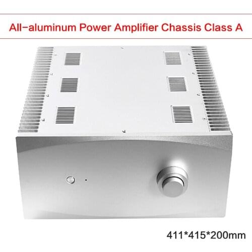 411*415*200MM All-aluminum Power Amplifier Chassis Class A Rear-stage Case DIY Audio Shell Power Supply Box Multi-function