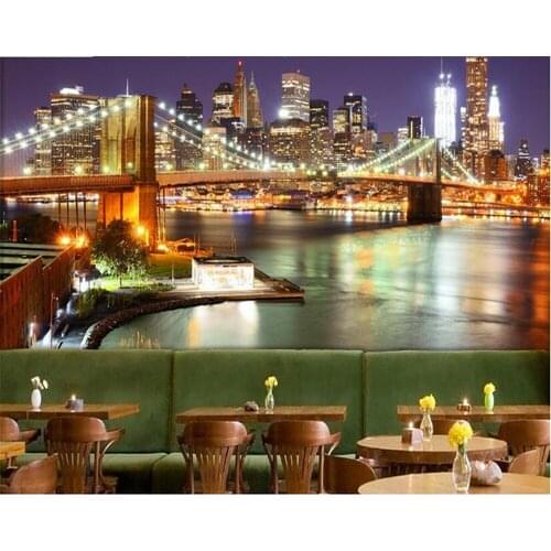 Beibehang custom wallpaper City Night 3D living room bedroom murals entrance hallway corridor backdrop personalized 3d wallpaper