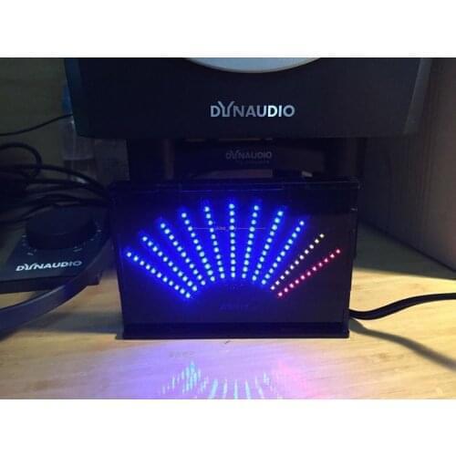 Profession Music Spectrum Fan-shaped LED Display Analyzer Stereo Audio Pointer Level Indicator rhythm VU METER FOR MP3