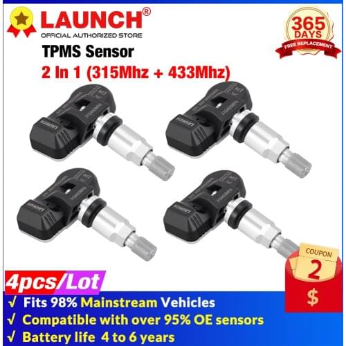 LAUNCH RF-Sensor 433 315 mhz TPMS Car Tire Pressure Monitoring Sensor Tire Repair Tools Automotive Accessory Programmable Sensor
