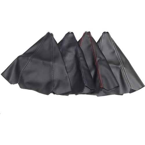 PU Leather AT MT Shift Knob Shifter Gear Knob Boot CoverFor Volvo S60 V70 XC90 Subaru Forester Peugeot 307 206 308 407