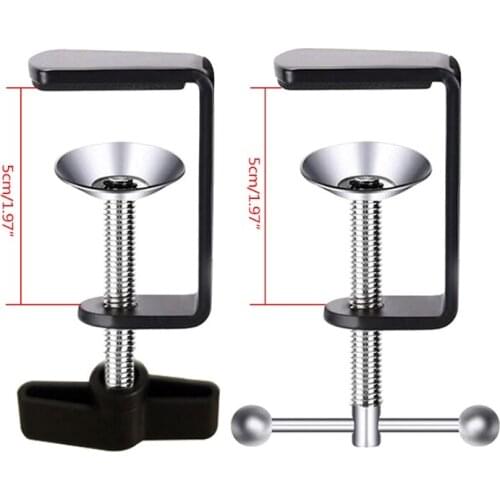 Aluminum Alloy Replacement C-Clamp Desk Light Clamp Mount Holder Cantilever Bracket for Desktop Table Lamp 53CF