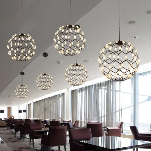 Modern Luxury Led chandelier LED circle ring chandelier light for living room ironLustre Chandelier Lighting white black 220v