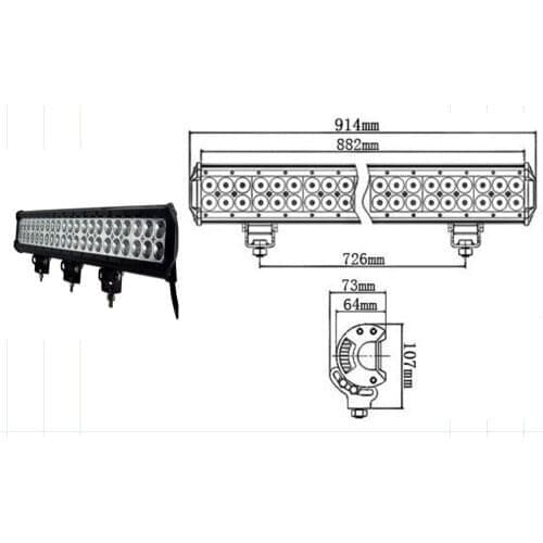 LED WORKING LIGHT 234W 9/32V depth or diffuse