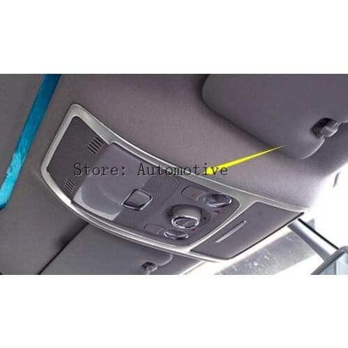 Tonlinker 1-2 PCS DIY Car styling Stainless steel Reading light box Cover case Stickers for AUDI Q5 2012-15 accessories