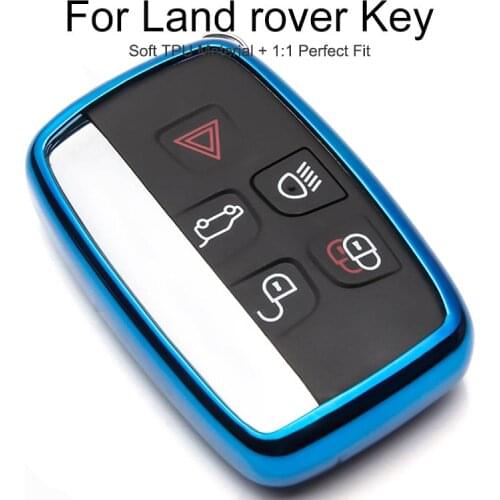 TPU Protection Car Key Cover Case Cap For Land rover Freelander 1 Discovery Sport 2 3 4 x9 For Jaguar Key Chain Ring Accessories