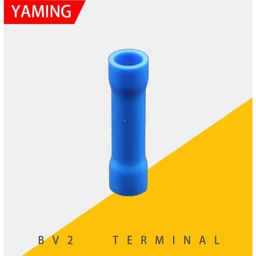 20pcs/bag Full Insulating Wire Connector Butt Blue tube Connectors Crimp Electrical Wire Splice Terminal 1.5-2.5mm2 P35