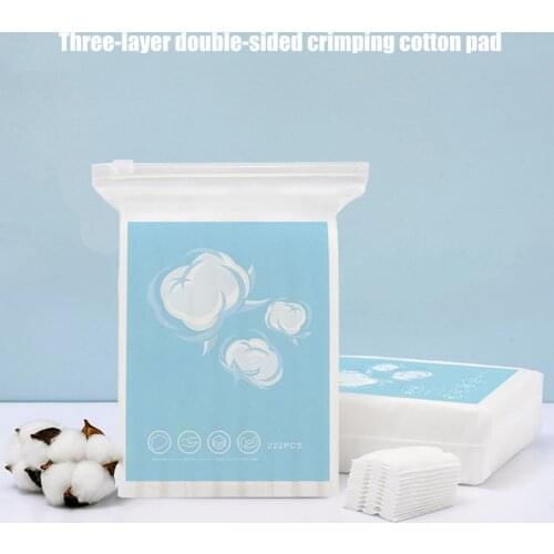222Pcs Cosmetic Cotton Pads Makeup Remover Silk Thin Cozy Soft Cotton Facial Clean Pads Nail Wipes Not Drop Debris Skin Care