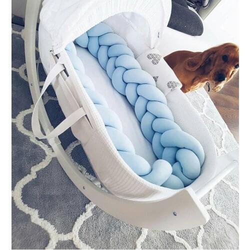3M Length room decoration teenager braided crib bumper cot bedding Knot Braid Crib Protector Room Deco