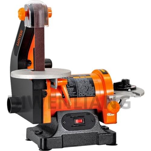 300W Metal Polishing Rust Removal Sander Polisher Belt Machine Abrasive Disc Grinding Dual Desktop Small Sanding Machine