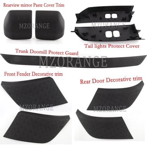 Car Accessories 9Pcs For Land Rover Defender 110 2020 2021 Exterior Body Decorative Trim Trunk Doorsill Protect Guard ABS