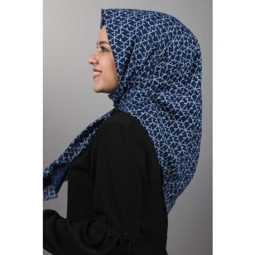 BAYSEM PATTERNED LINEN FLAMLI SCARF-DESEN-08-RENK-02