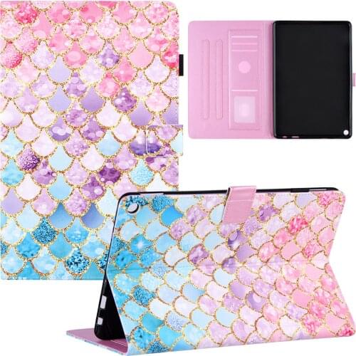 Case For Amazon Fire HD 10 Case 2021 PU Leather Cute Painted Tablet Stand Cover For Funda Fire HD10 Plus 2021 Case Coque #S
