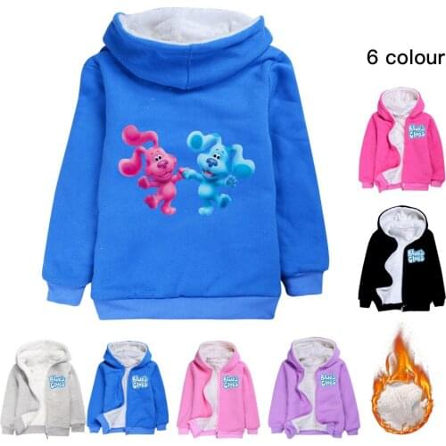 Baby Boy Winter Coat Blues Clues Childrens Clothing Zipper Thick Kids Hooded Coats Cotton Clothes for 2021 Fall Winter Girls