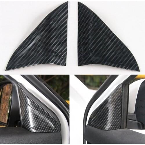 For Jeep Compass 17+ Interior Window Car Styling Inner Door A Pillar Stereo Triangle Sequins Stickers Cover 2Pcs/Set ABS