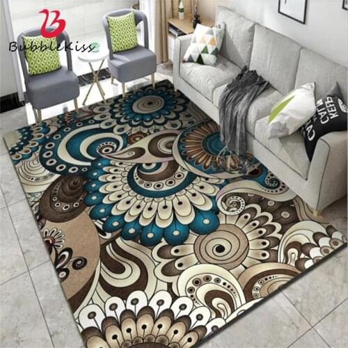 Bubble Kiss Ethnic Style Retro Circle Pattern Carpet Fashion Home Living Room Decoration Area Rugs Short Crystal Velvet Carpets