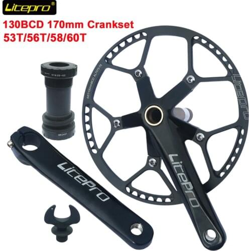 Litepro Road bike Foldable Bicycle modification modified SP8 170mm 130BCD BSA Crankset Crank set Bike parts BB Bottom Bracket