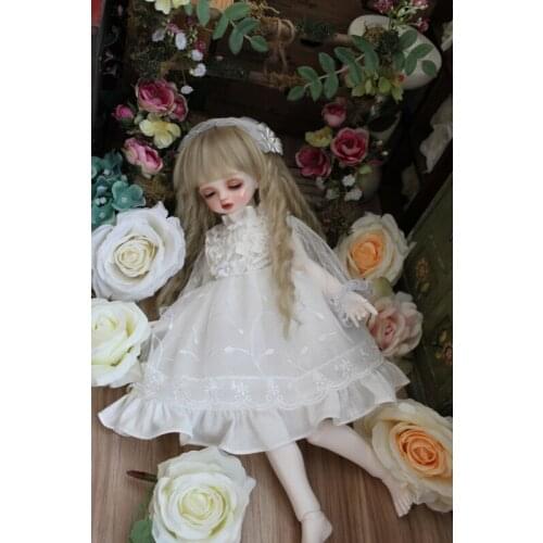 Fashion Doll Dress 1/4 1/3 1/6 SD BJD Blythe Clothes BJD Outfit for Dolls Accessories,white Doll Dress Clothes for Gift