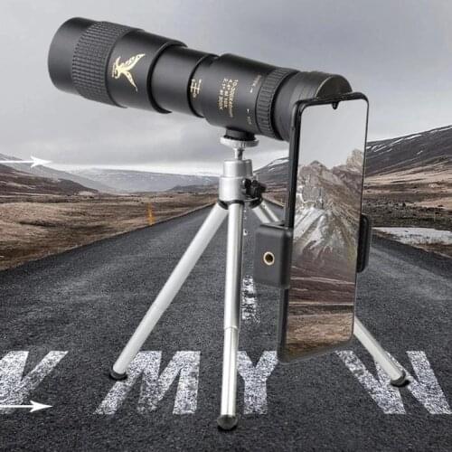4K 10-300X40mm Super Telephoto Zoom Monocular Telescope Tripod Eye Protection Waterproof FMC Ultra-High Transmittance Fit Phone