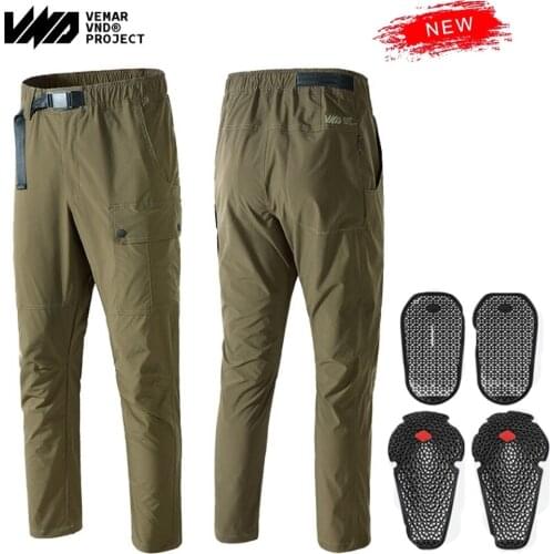 Motorcycle Pants Summer Breathable Moto Motocross Off-Road Racing Pants Men Motorbike Protective Trousers Riding Gear Green