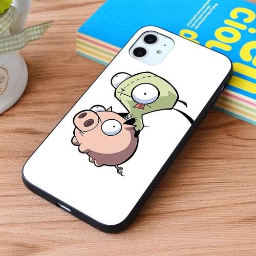 For iPhone Invader Zim Gir Soft TPU border Apple iPhone Case