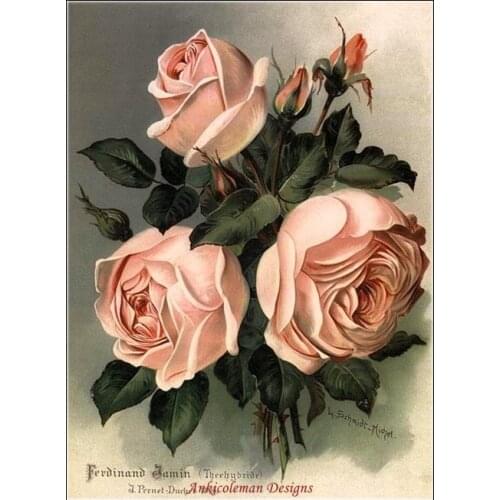 Embroidery Counted Cross Stitch Kits Needlework - Crafts 14 ct DMC DIY Handmade Decor - Three Roses 4
