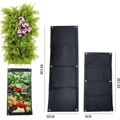 Wall Hanging Garden Plant Grow Bags Planter Vegetable Flower Pot Planter For Strawberry Tomato Chili Pepper Growing Home Garden