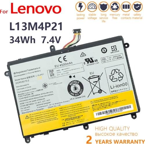 Genuine Lenovo L13L4P21 L13M4P21 Original laptop Battery For Lenovo Ideapad Yoga 2 11 20332 2332 20428 Yoga2 7.4V 34WH 4700MAH
