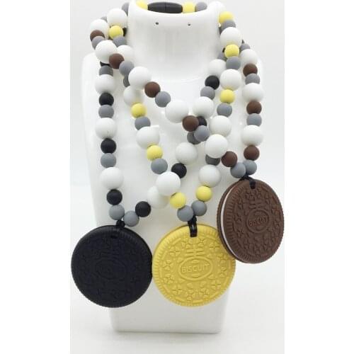 Biscuit Teether - Teether - For Baby Carrier Strap or Pram Bar - BPA Free - Non Toxic - Silicone