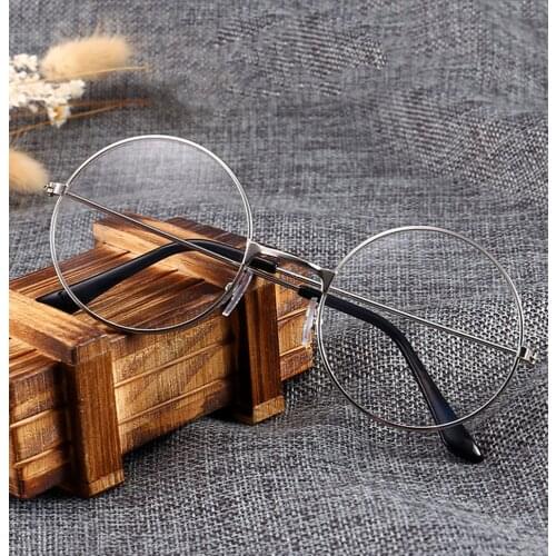 Full-rim 5 Colors Round Retro Ultralight Frame Custom Made Myopia Glasses and Reading Glasses According to your data