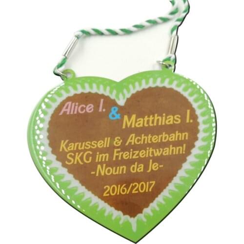 Custom Metal Printed color medals cheap Heart Shape Sport Medal